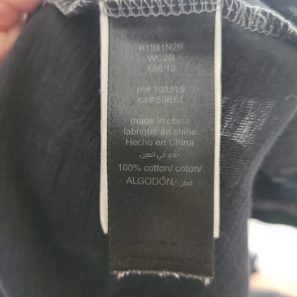 John Varvatos Star USA Size L Black Peace Polo shirt modern minimal sleek smart - Picture 8 of 11